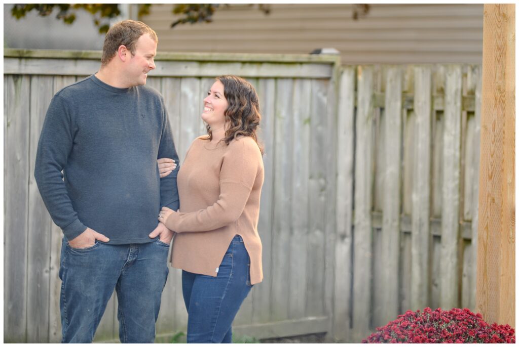 Aiden Laurette Photography | A fireside engagement session in Mitchell