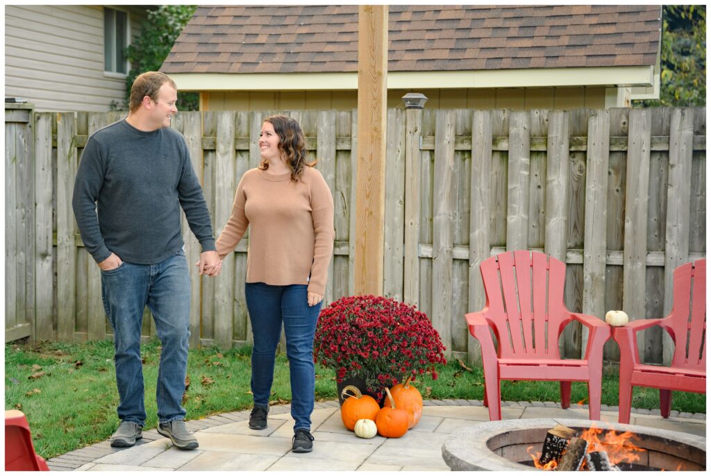 Aiden Laurette Photography | A fireside engagement session in Mitchell