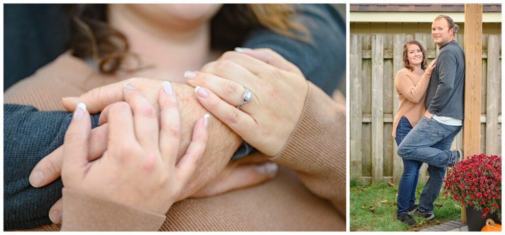 Aiden Laurette Photography | A fireside engagement session in Mitchell