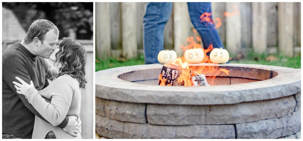 Aiden Laurette Photography | A fireside engagement session in Mitchell