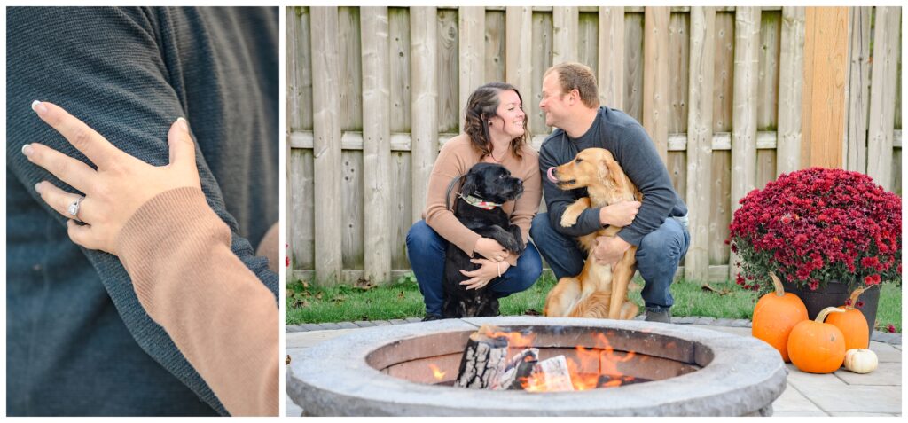 Aiden Laurette Photography | A fireside engagement session in Mitchell