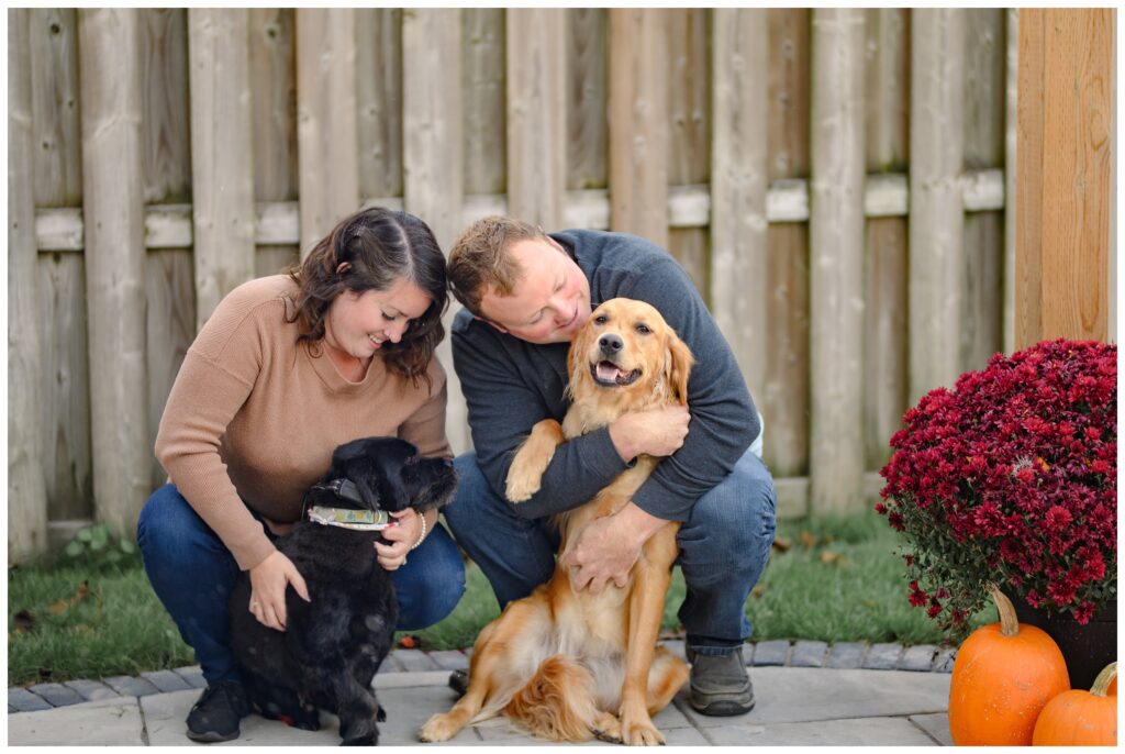 Aiden Laurette Photography | couple poses with their dogs